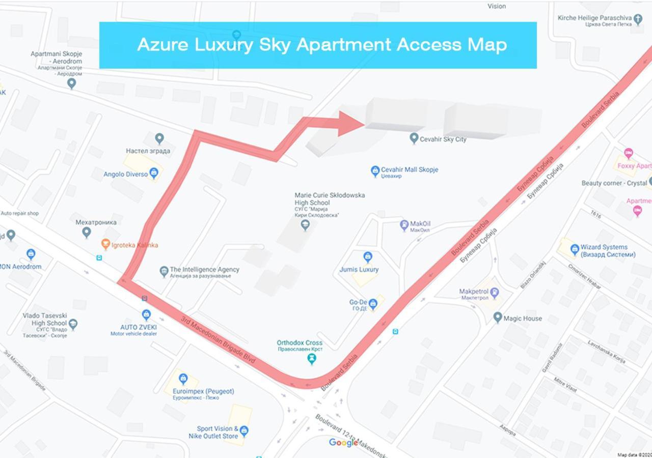 Azure Luxury Sky Apartment 斯科普里 外观 照片